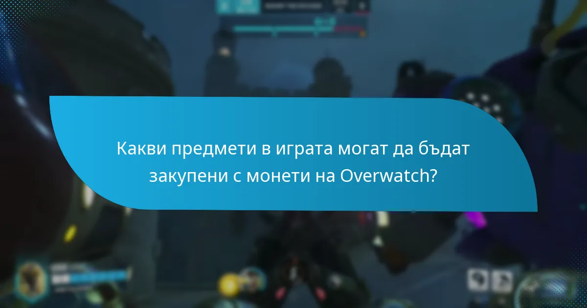 Какви предмети в играта могат да бъдат закупени с монети на Overwatch?
